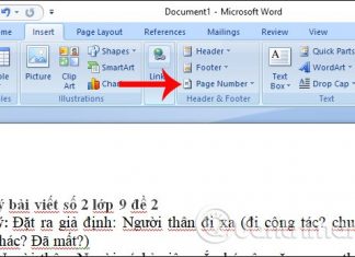 Cách đánh số trang trong word 2007