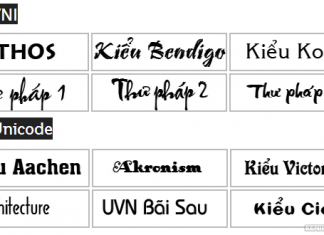 Bộ font chữ đẹp tiếng việt đã việt hóa