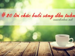 Lời chúc buổi sáng đầu tuần vui vẻ