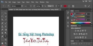 lỗi font chữ trong photoshop