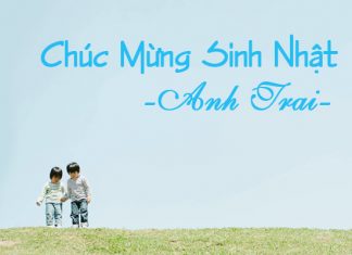 Chúc mừng sinh nhật anh trai