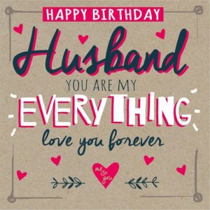 Thiệp chúc mừng sinh nhật chồng độc đáo