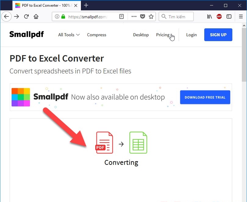 Chuyển file pdf sang excel 5