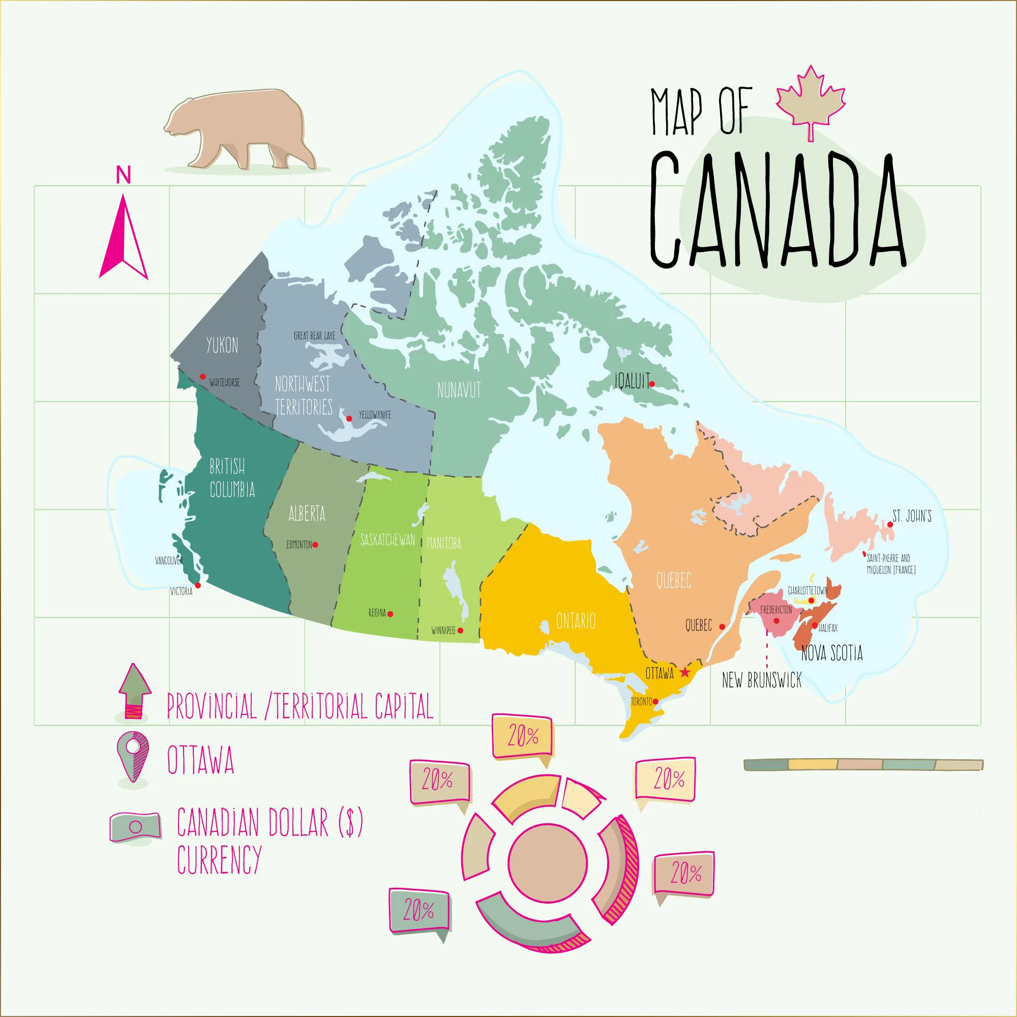 Vector bản đồ Canada (Vector map of Canada)