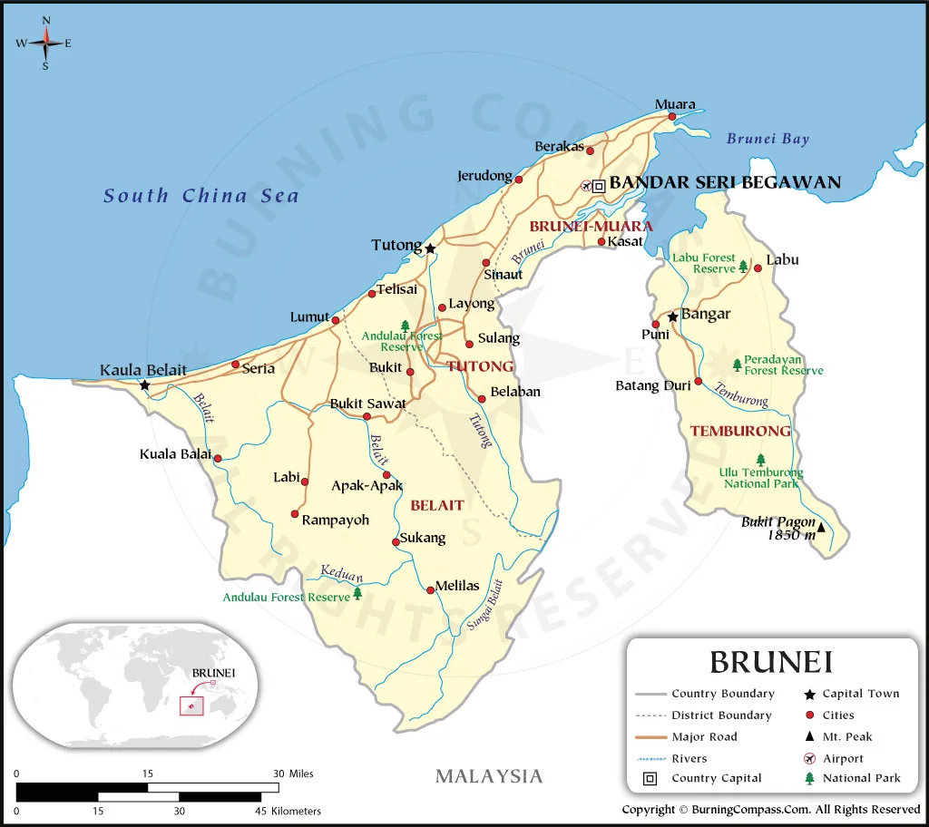 Bản đồ Brunei