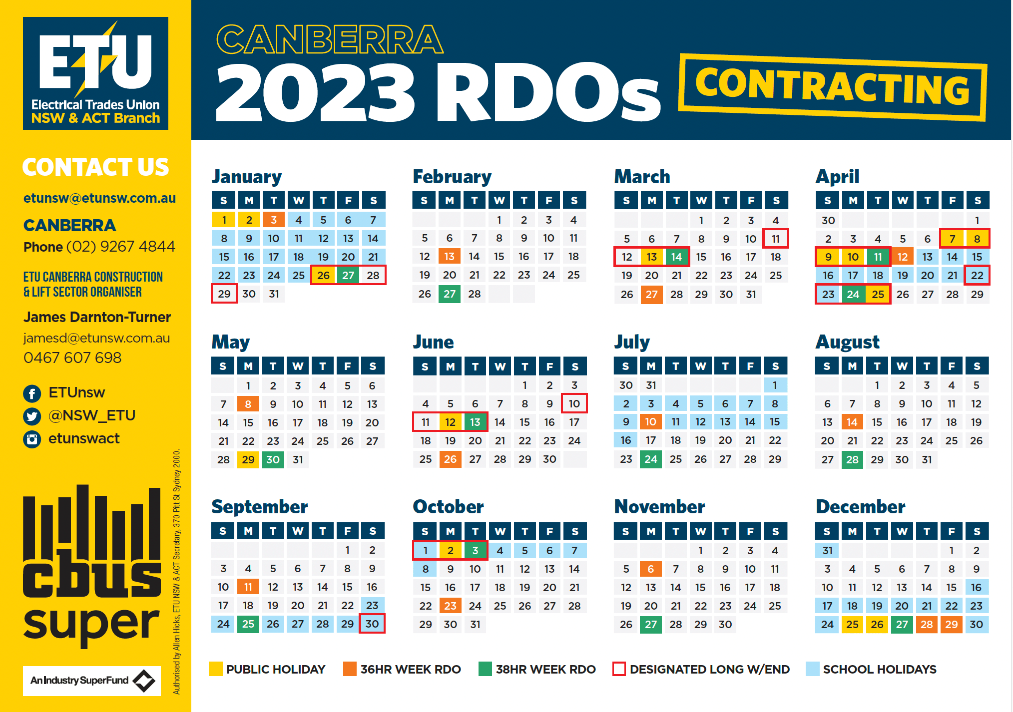 Lịch ETU RDO 2023 nsv