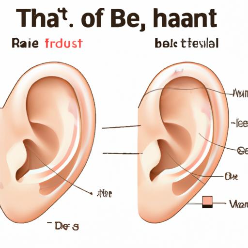 Hình minh họa so sánh giữa tai khỏe mạnh và tai bị tai bạt nhĩ.