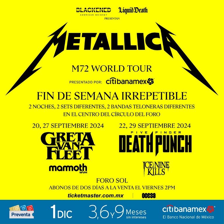 Khi nào bán trước Metallica 2024?