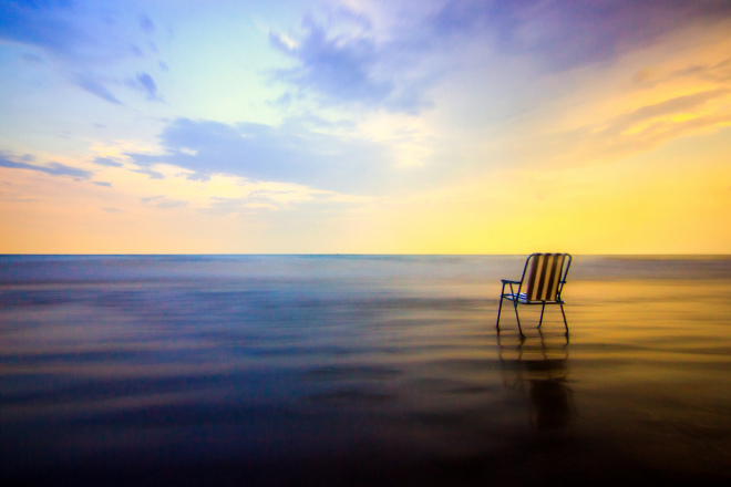 Empty chair of wife