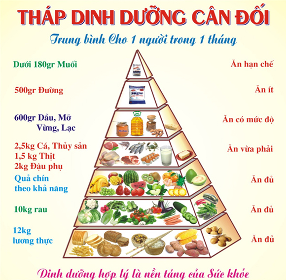 tháp dinh dưỡng bữa ăn đủ chất dinh dưỡng Bữa ăn đủ chất dinh dưỡng là bữa ăn như thế nào? bua an du chat dinh duong