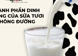 Một bịch sữa không đường có bao nhiêu calo?