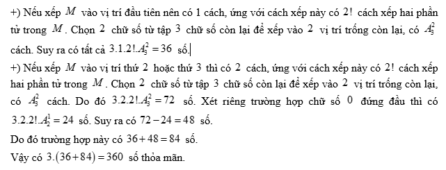 Từ các chữ số 1 3, 4, 5, 6 có thể lập được bao nhiêu số tự nhiên chẵn có 4 chữ số đôi một khác nhau